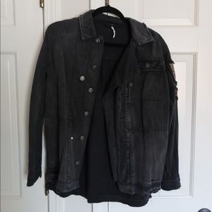 Free People Embellished Military Jacket